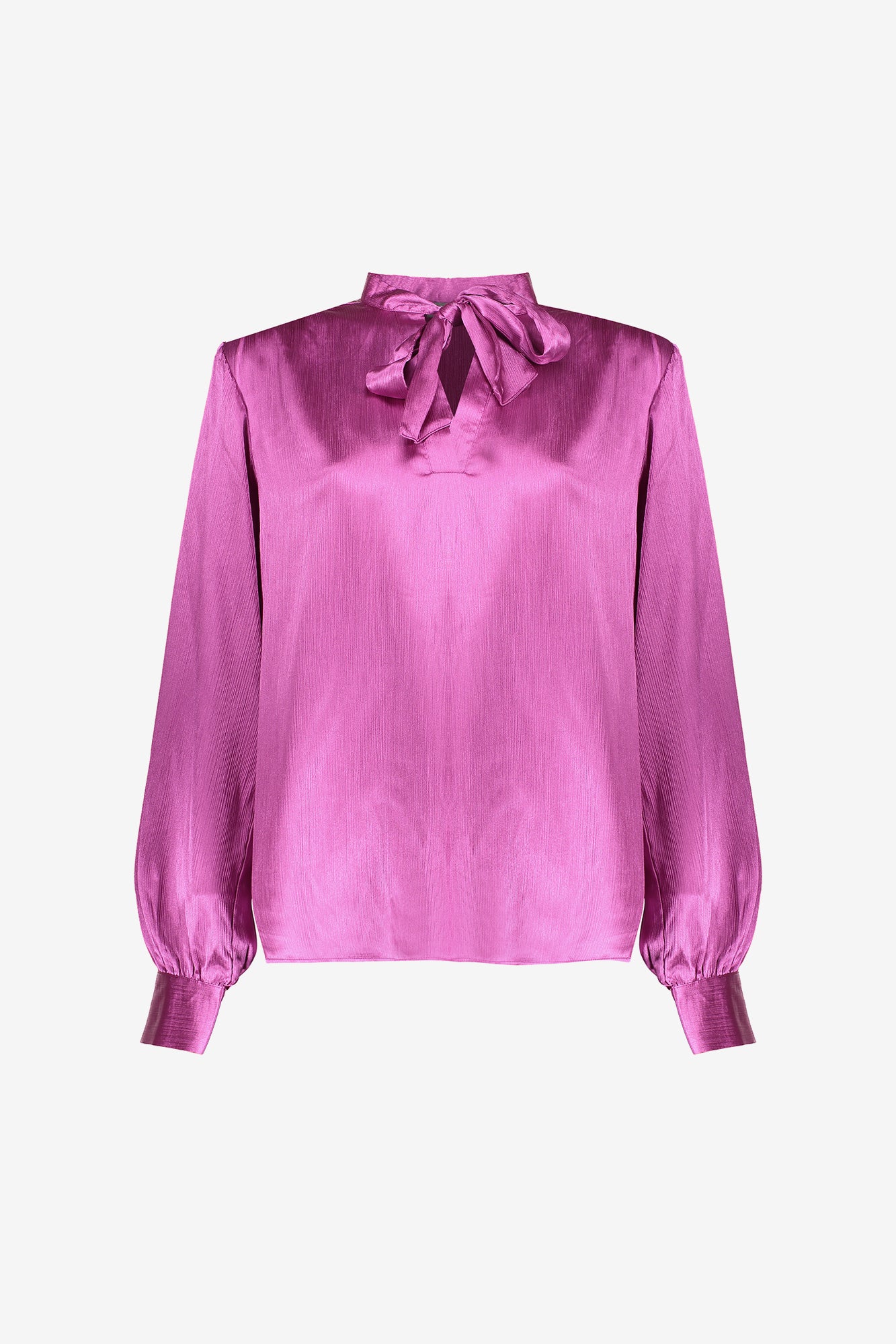 Geisha dames satin look top met strikdetail