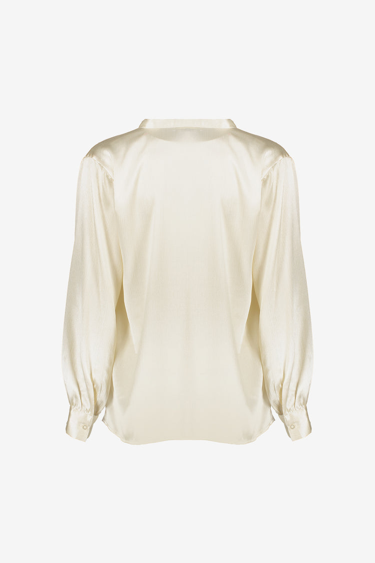 Geisha dames satin look top met strikdetail