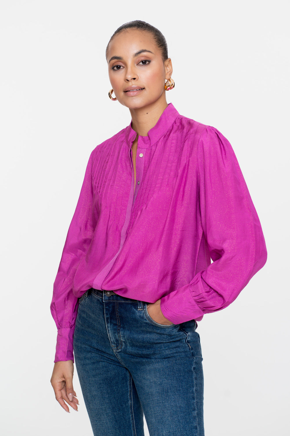 Geisha dames blouse met lurex