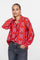 Geisha dames kleurrijke blouse met ikatprint