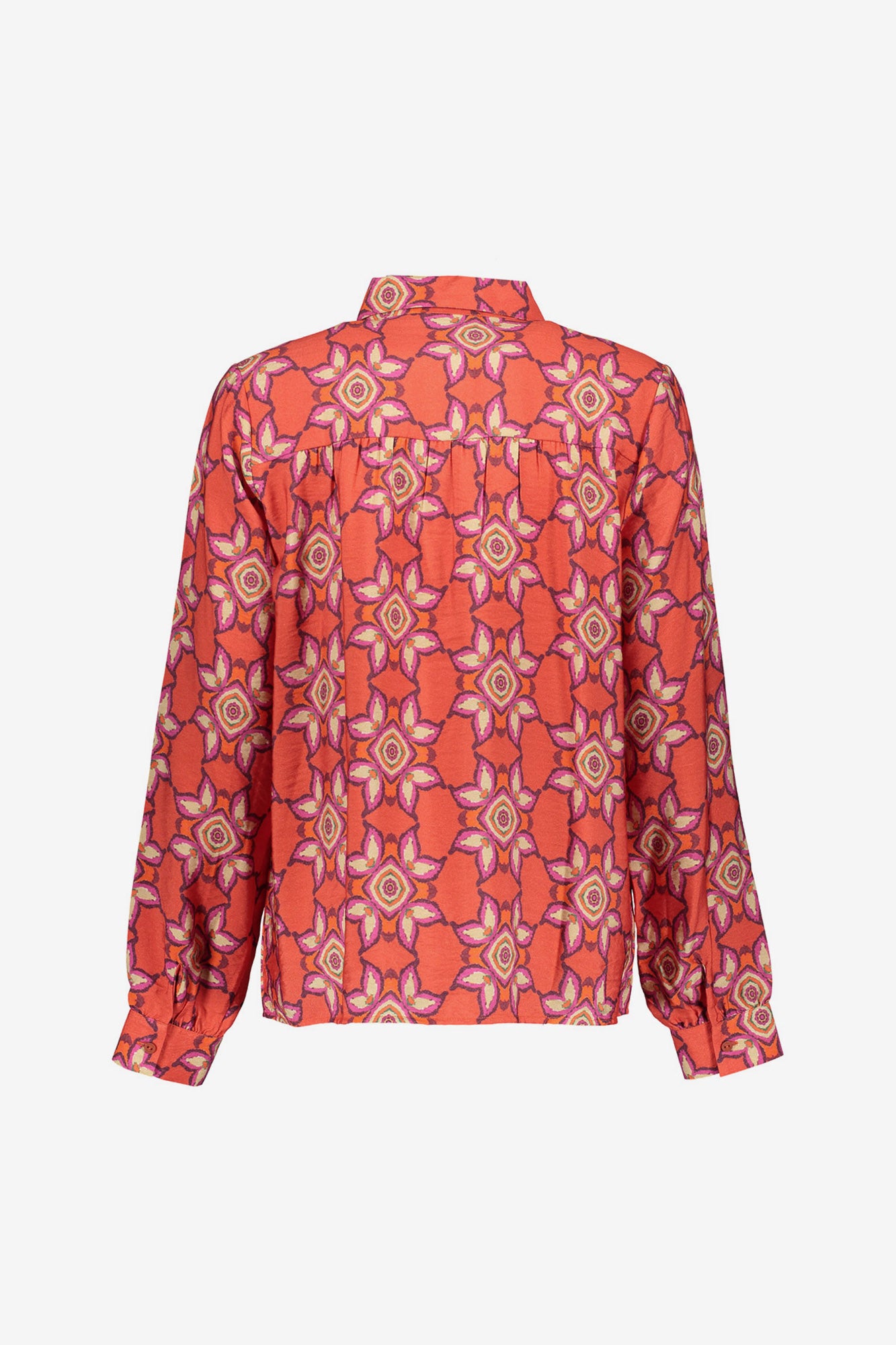 Geisha dames kleurrijke blouse met ikatprint