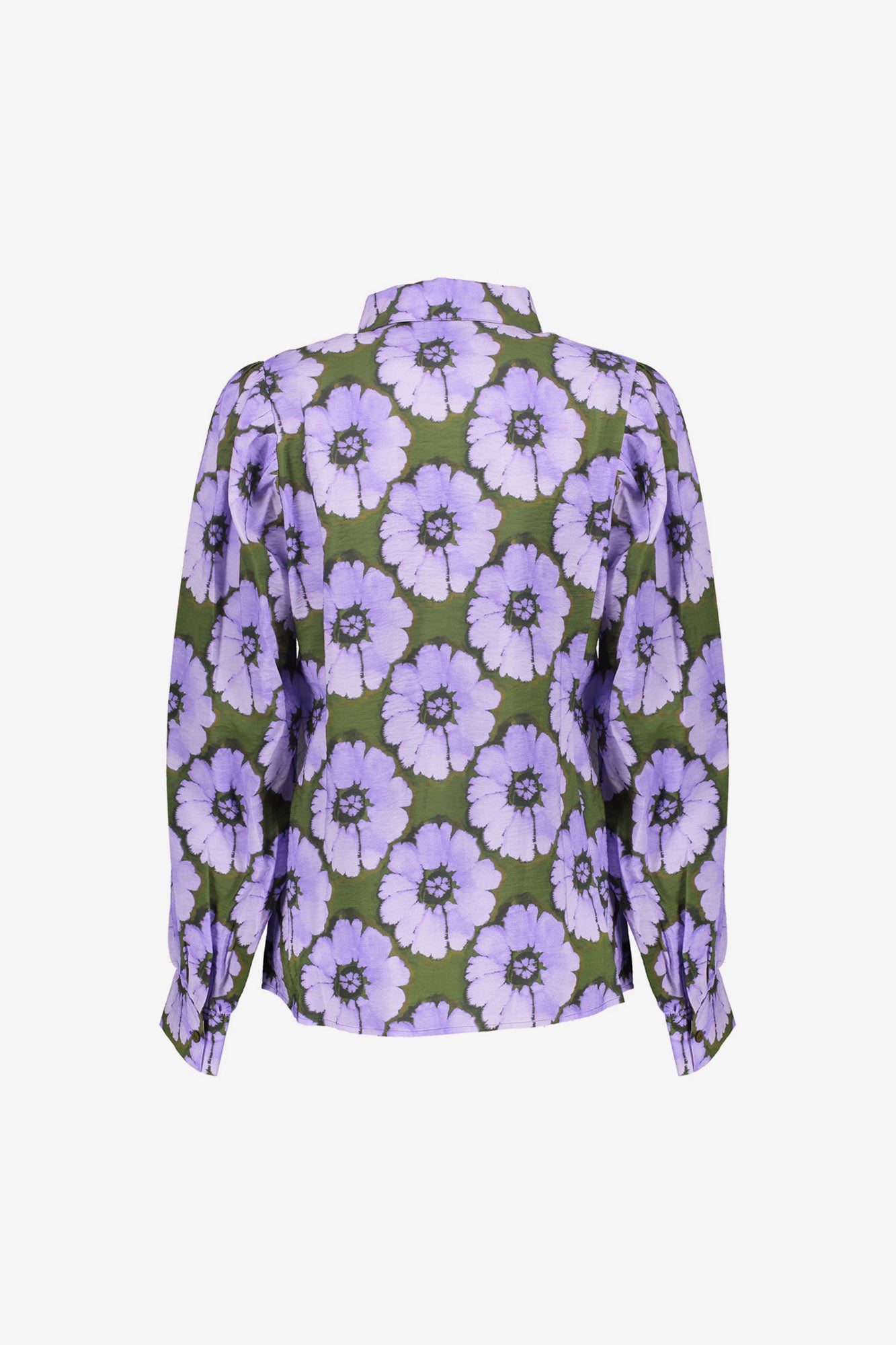 Geisha dames blouse met bloemenprint en ballonmouwen