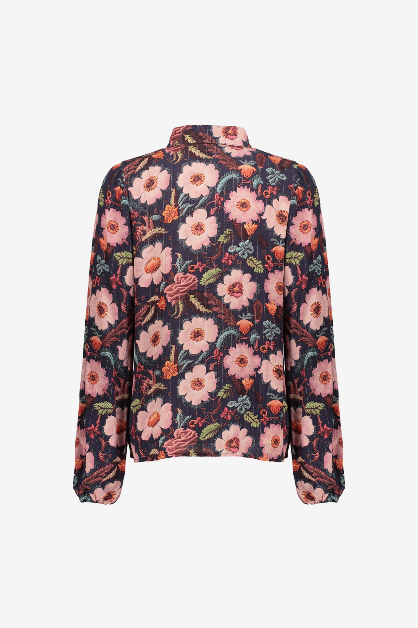 Geisha dames blouse met sierlijke bloemenprint
