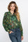 Geisha dames blouse met groen getinte print