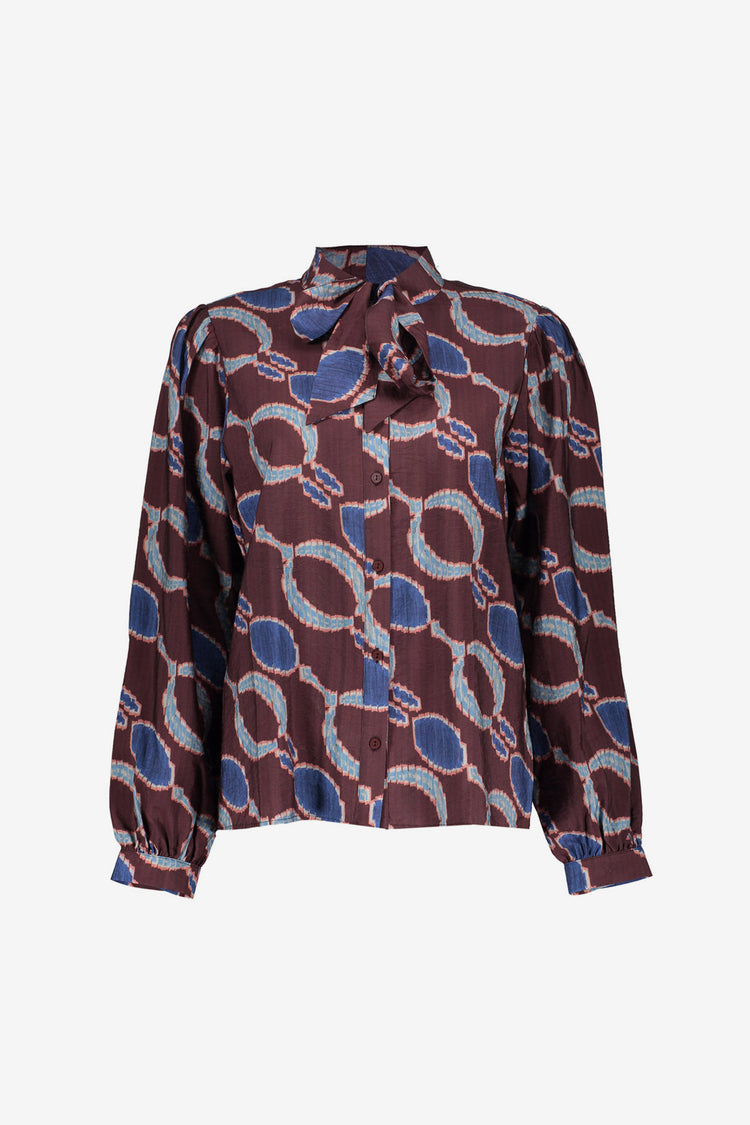 Geisha dames blouse met grafische print