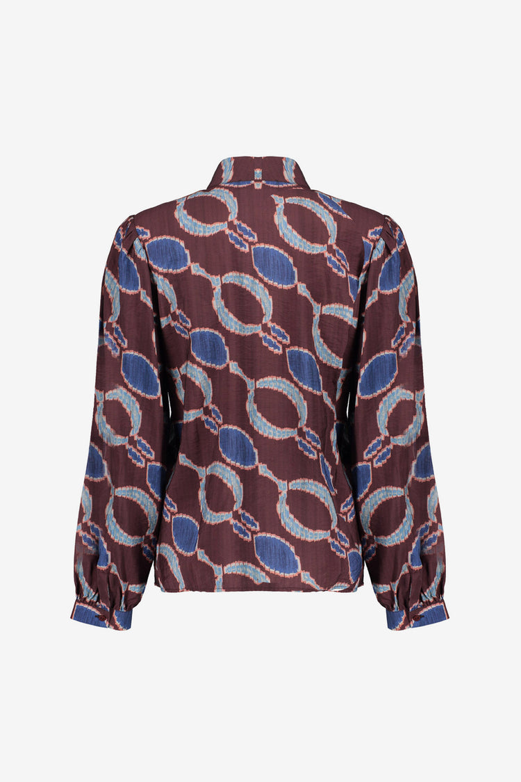 Geisha dames blouse met grafische print