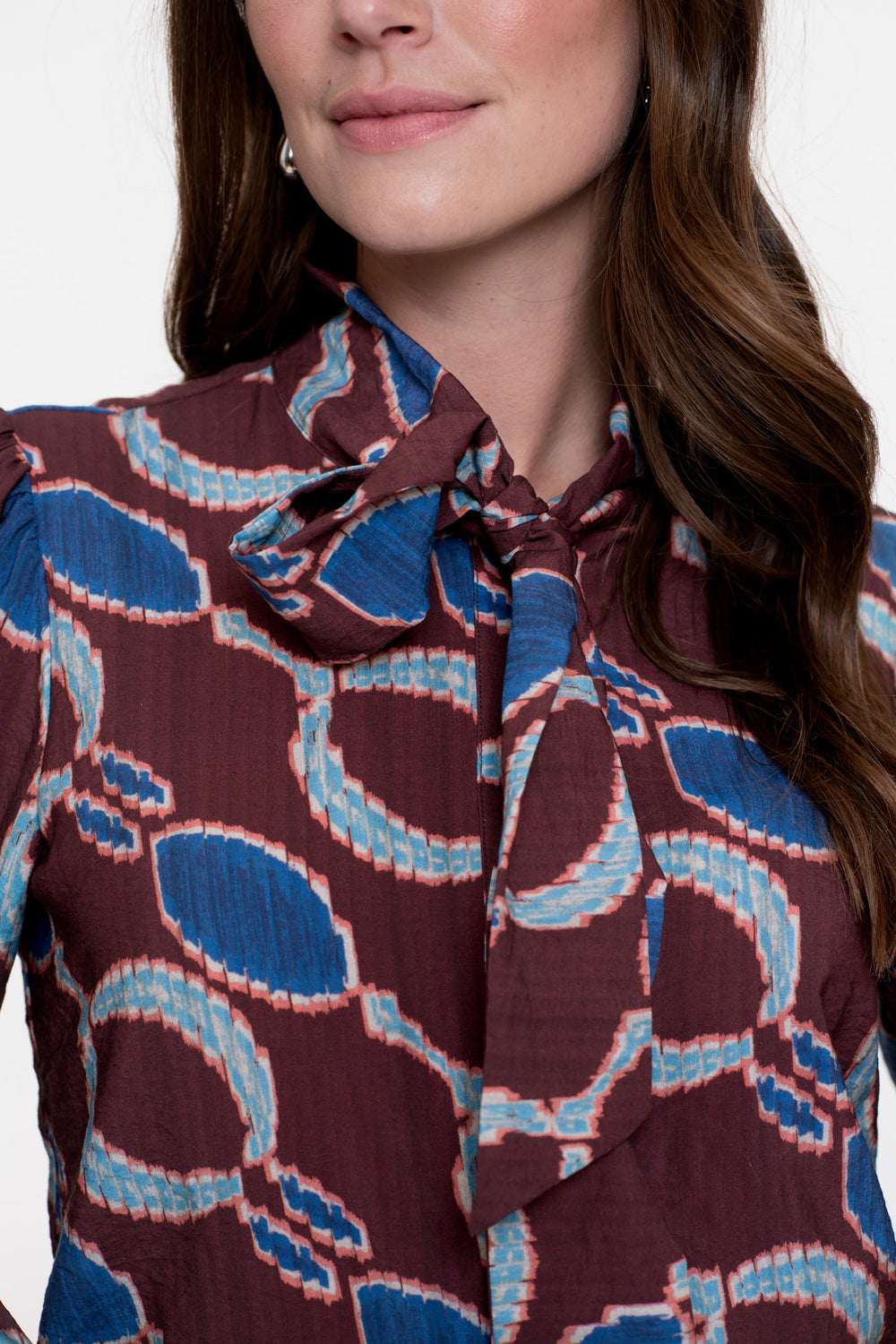 Geisha dames blouse met grafische print