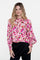 Geisha dames speelse blouse met plooimouwen