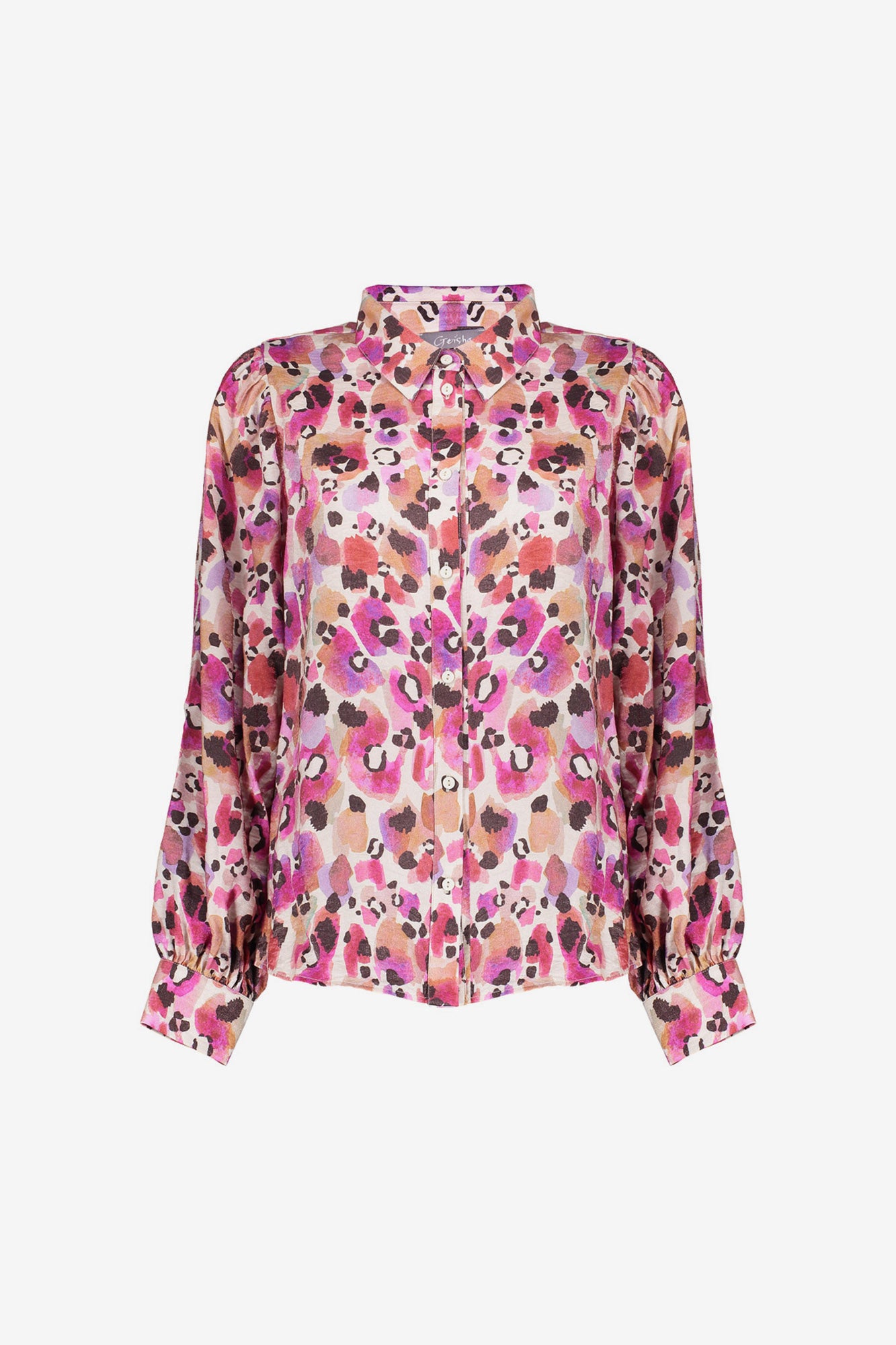 Geisha dames speelse blouse met plooimouwen