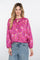 Geisha dames blouse met print en sierkoordje