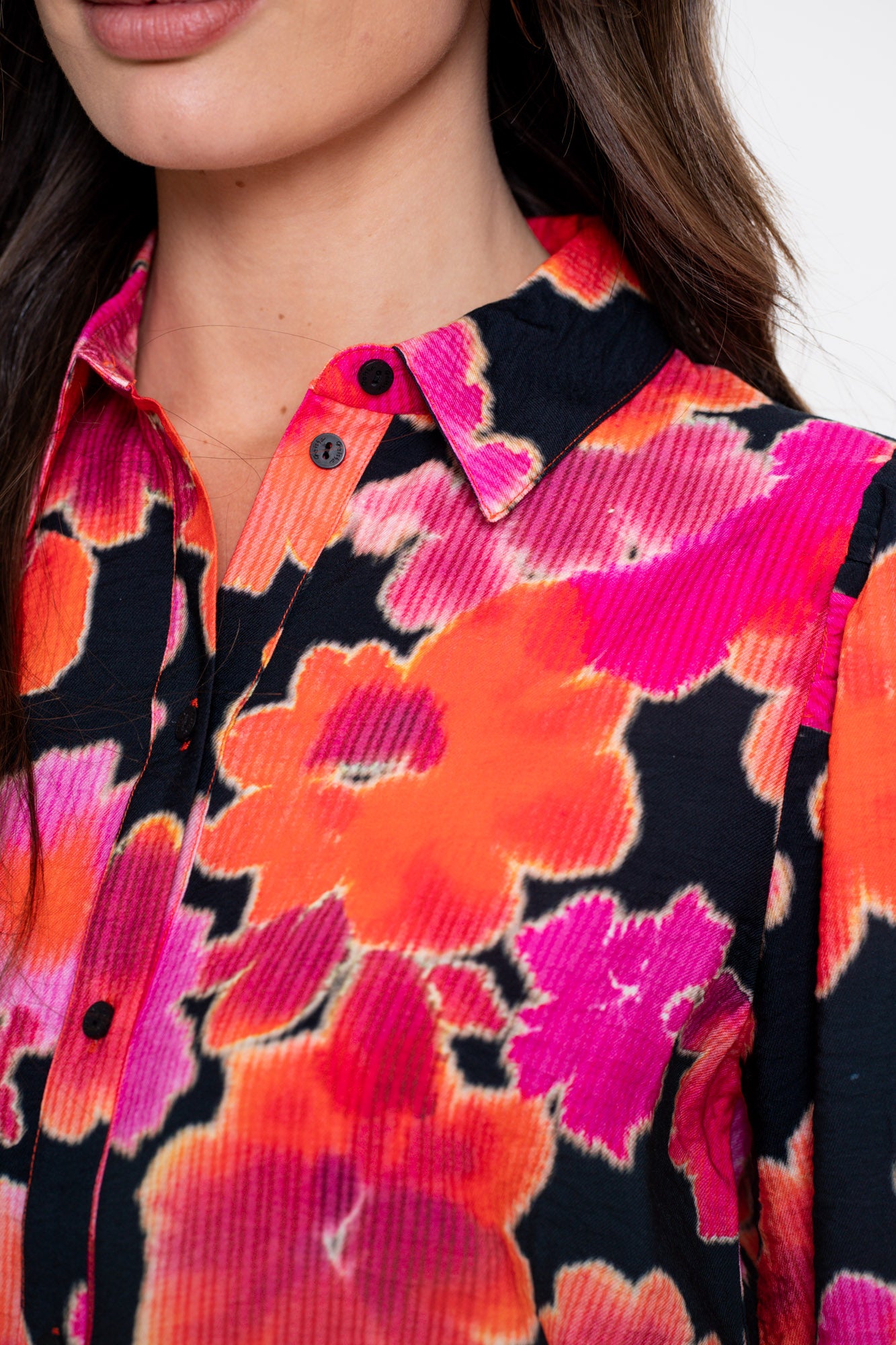 Geisha dames floral blouse pink