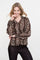 Geisha dames leopard top met smock details