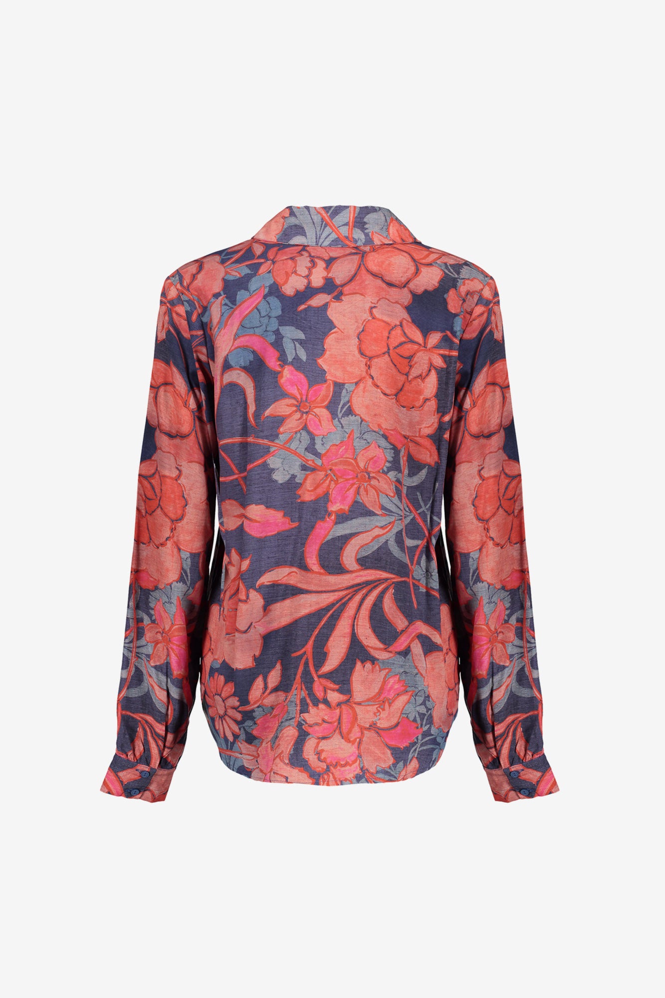 Geisha dames top met kleurrijke print