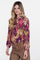 Geisha dames top met Ikatprint