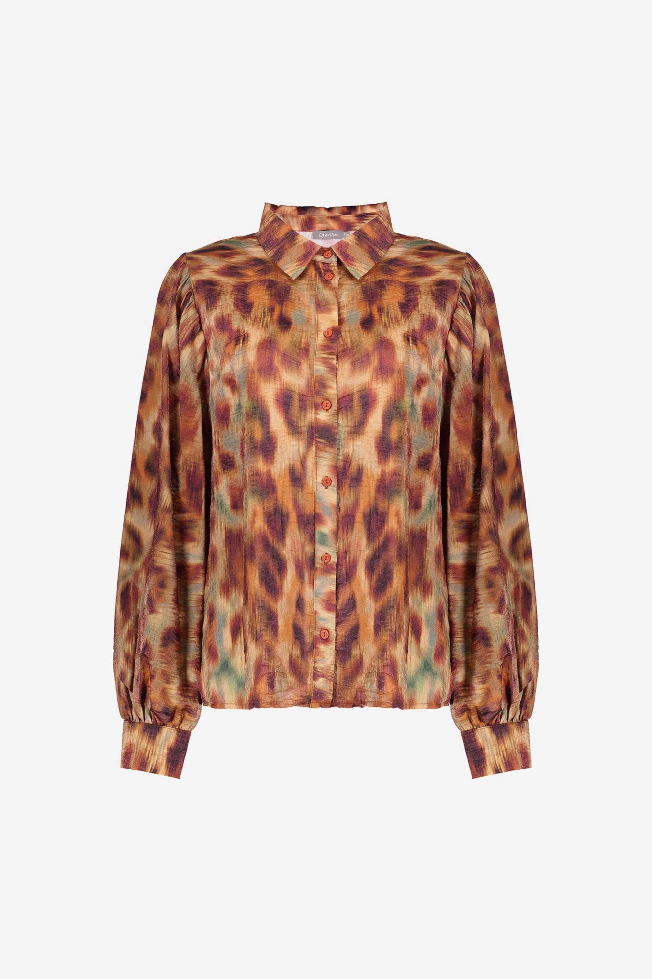 Geisha dames blouse met ecolineprint