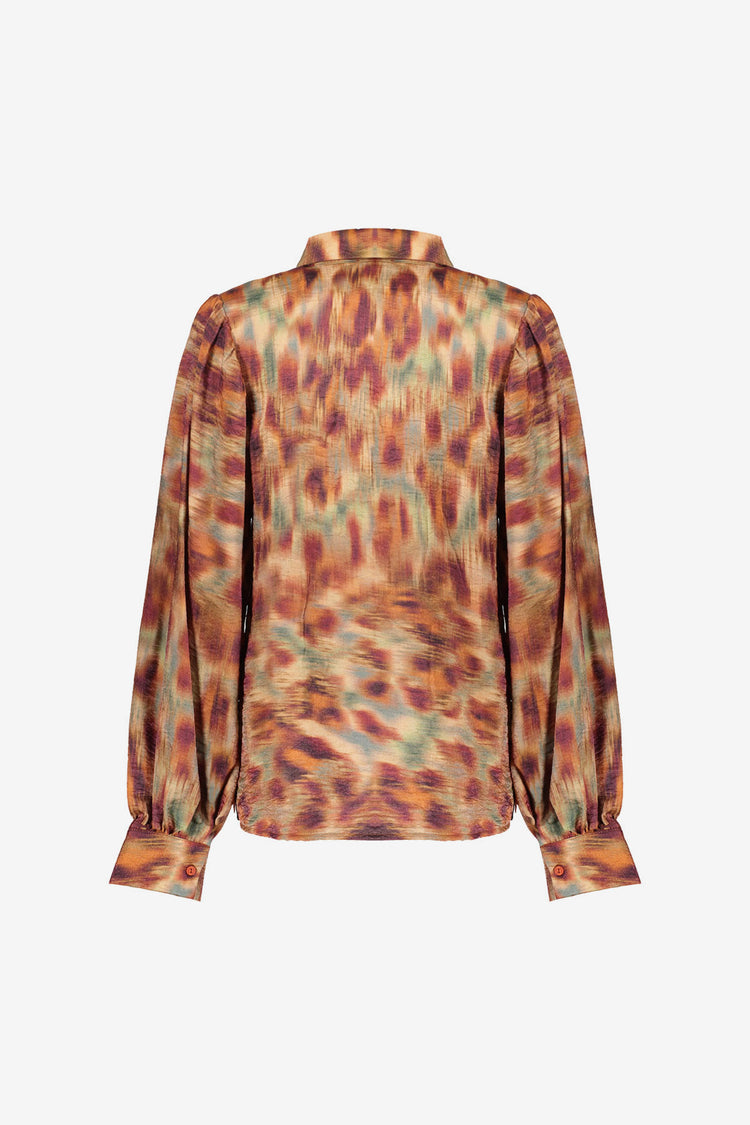Geisha dames blouse met ecolineprint