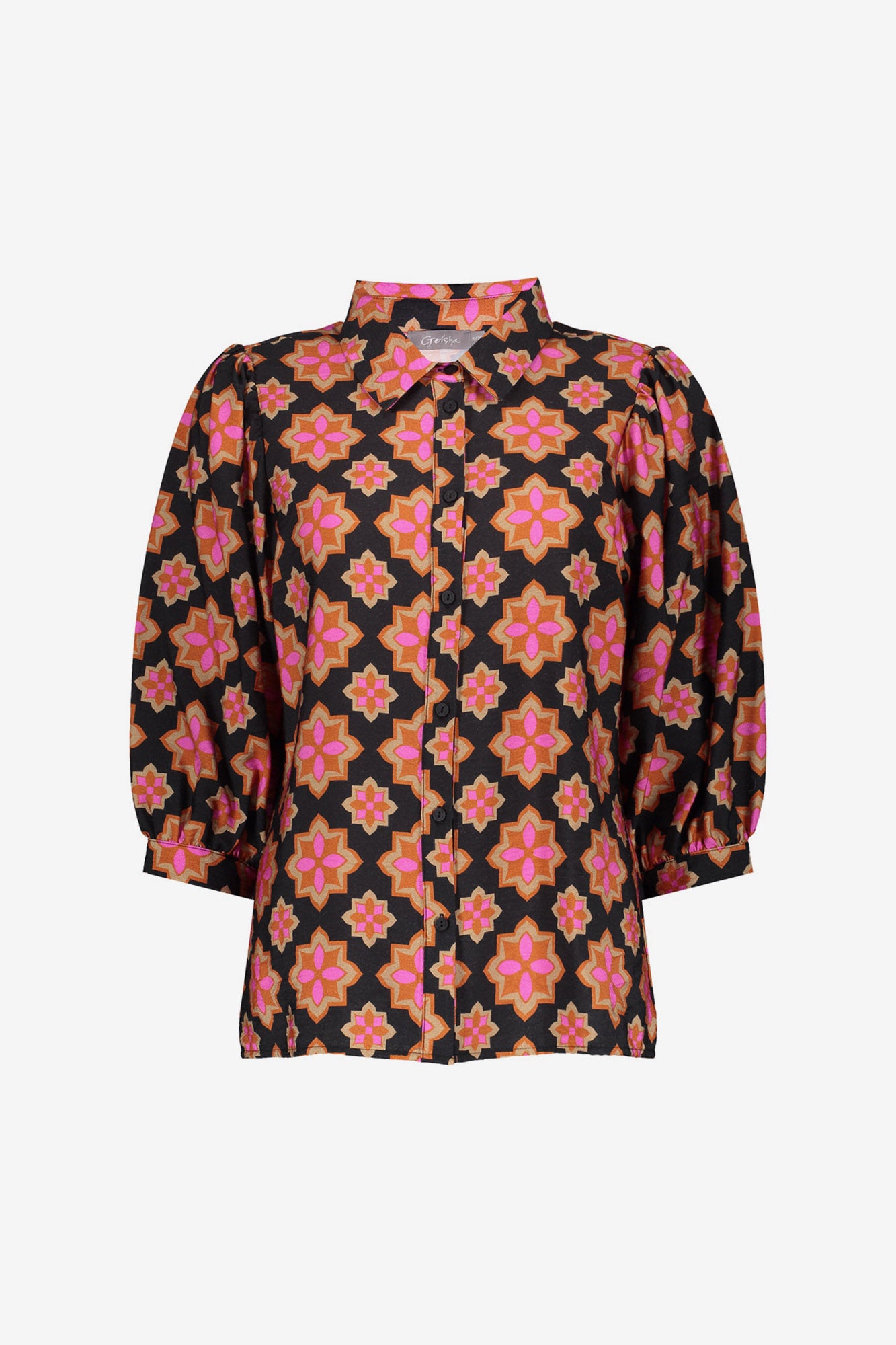 Geisha dames retro flower print blouse
