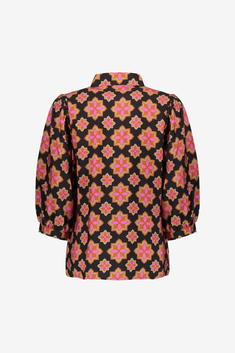 Geisha dames retro flower print blouse
