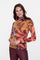 Geisha dames top met print en lurex