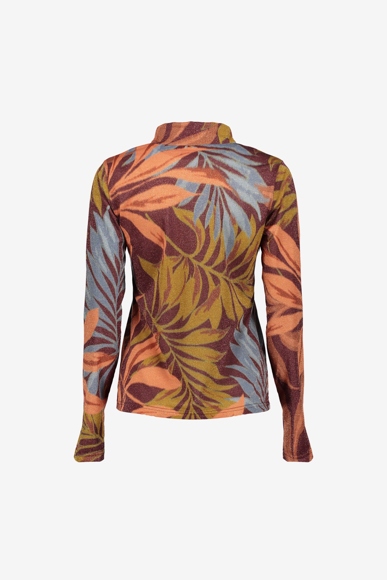 Geisha dames top met print en lurex