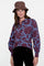 Geisha dames blouse met vergroot bloemenmotief
