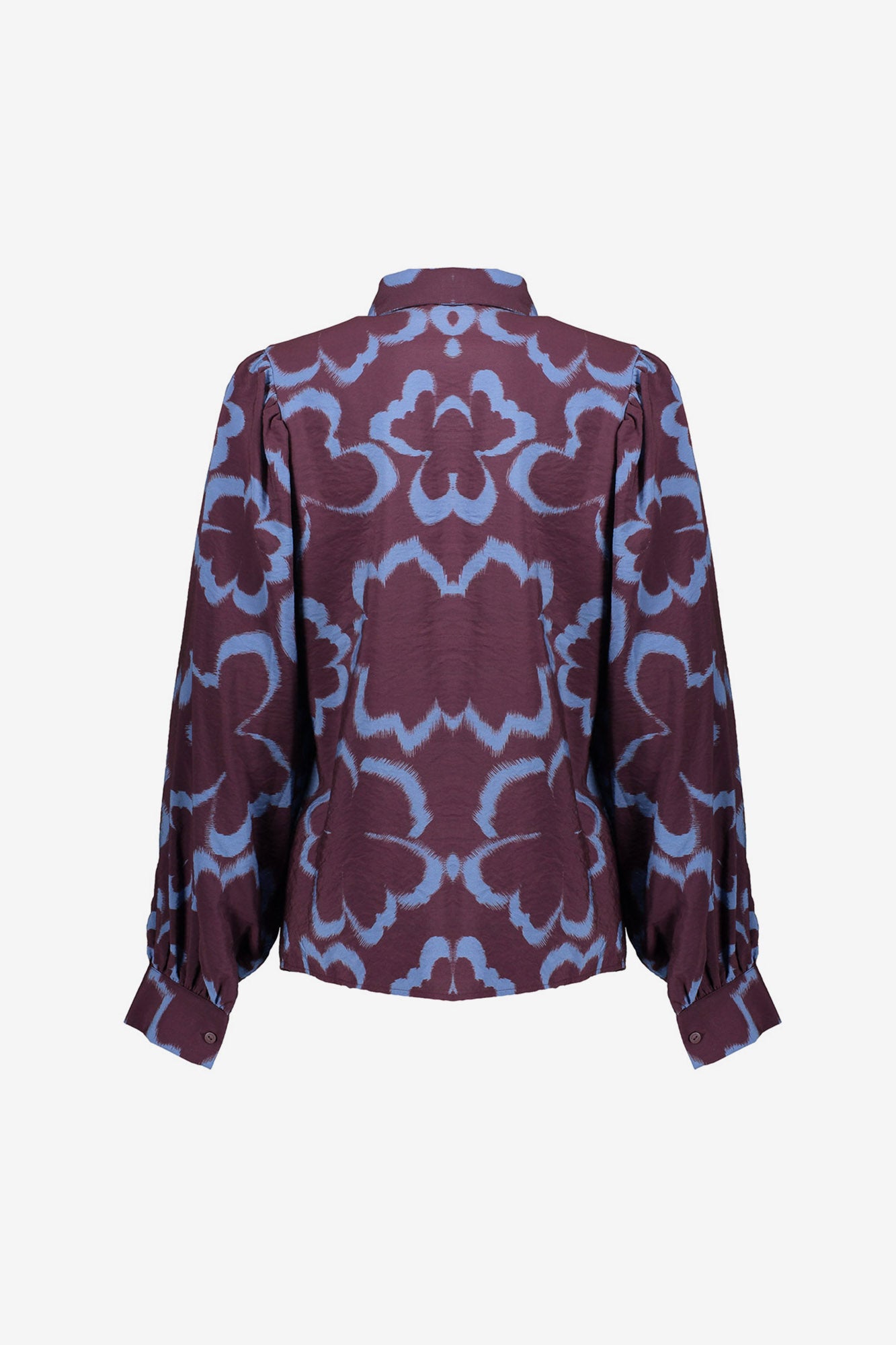 Geisha dames blouse met vergroot bloemenmotief
