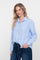 Geisha dames blouse met strepen en rhinstones