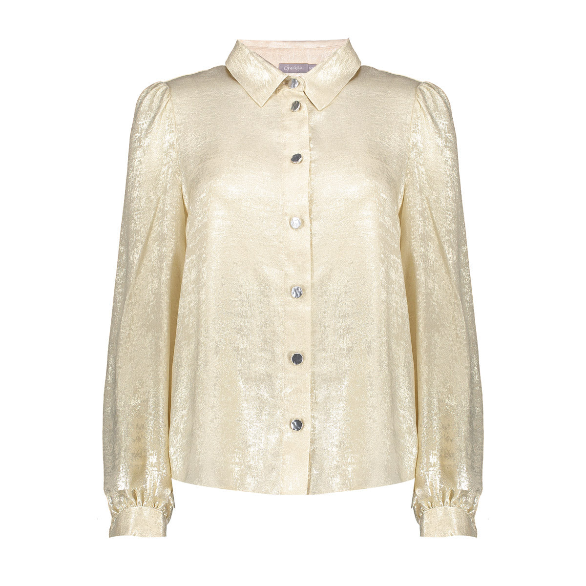 Geisha dames shiny blouse met velvet look