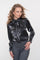 Glanzende satijnen blouse met strikdetail