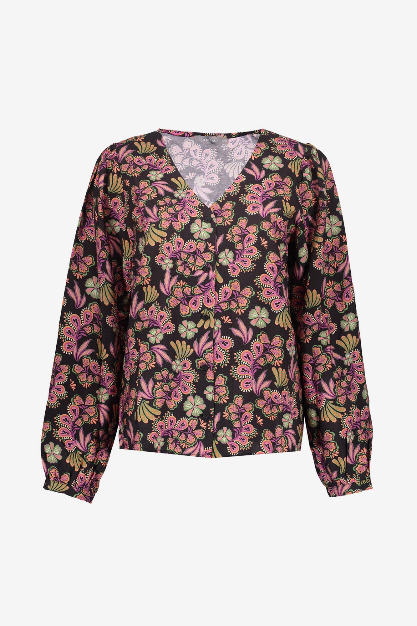 Geisha dames retro flower print blouse