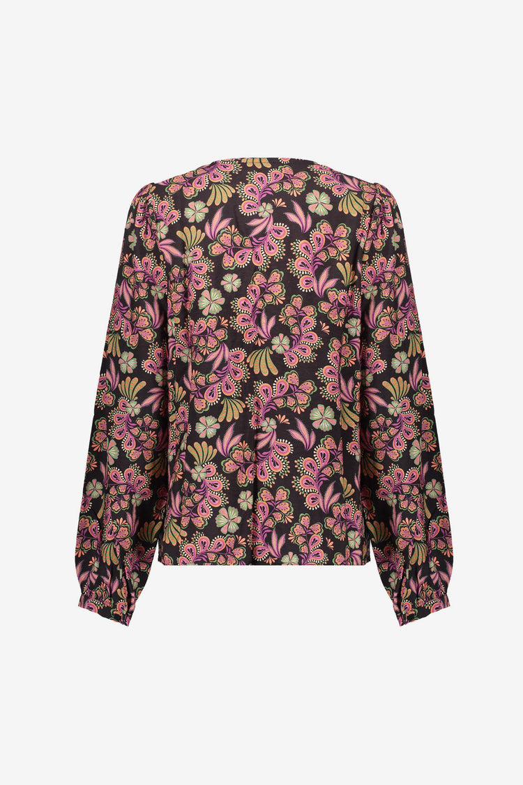 Geisha dames retro flower print blouse