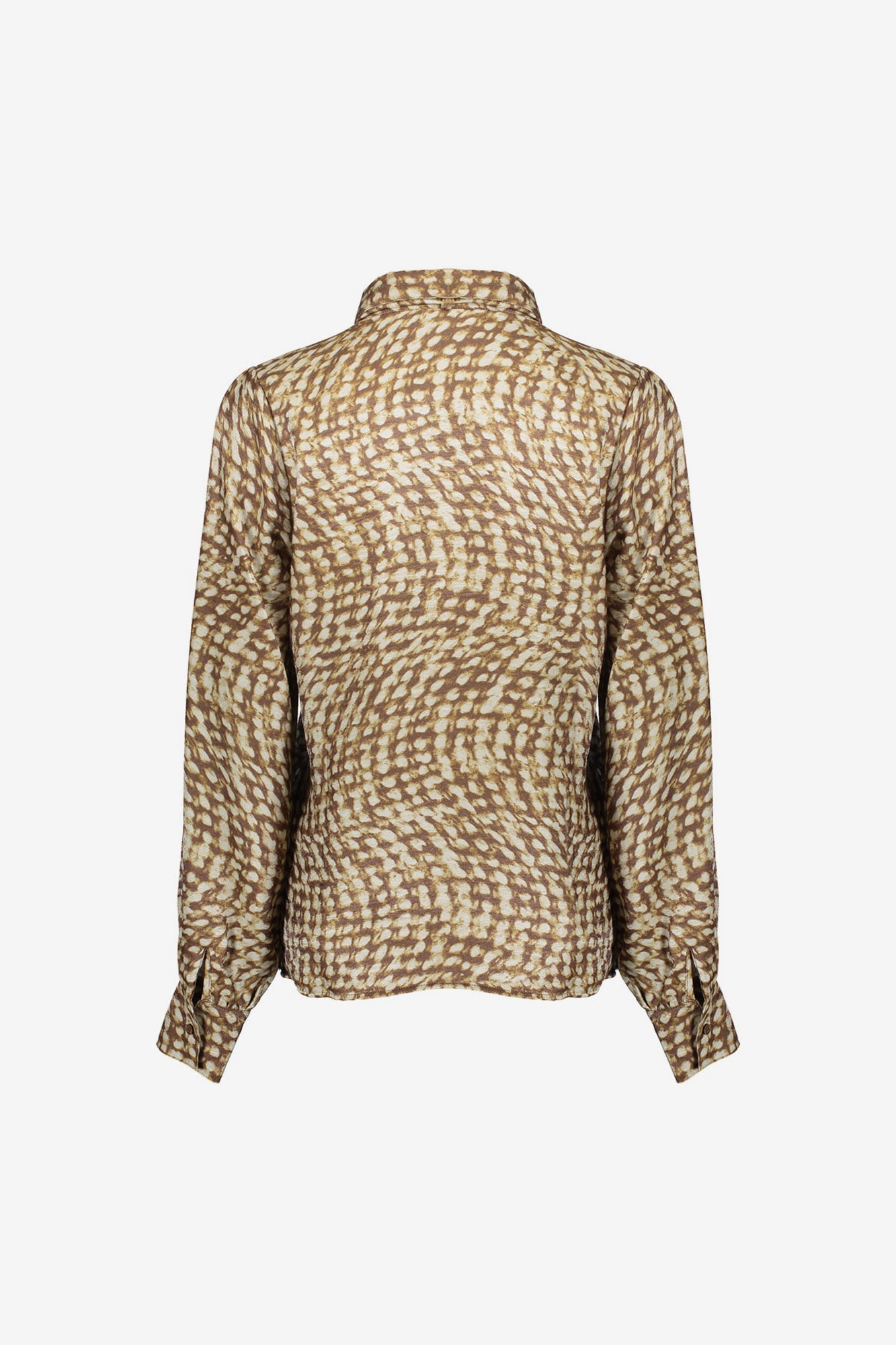 Geisha dames abstracte swirl print blouse met strik