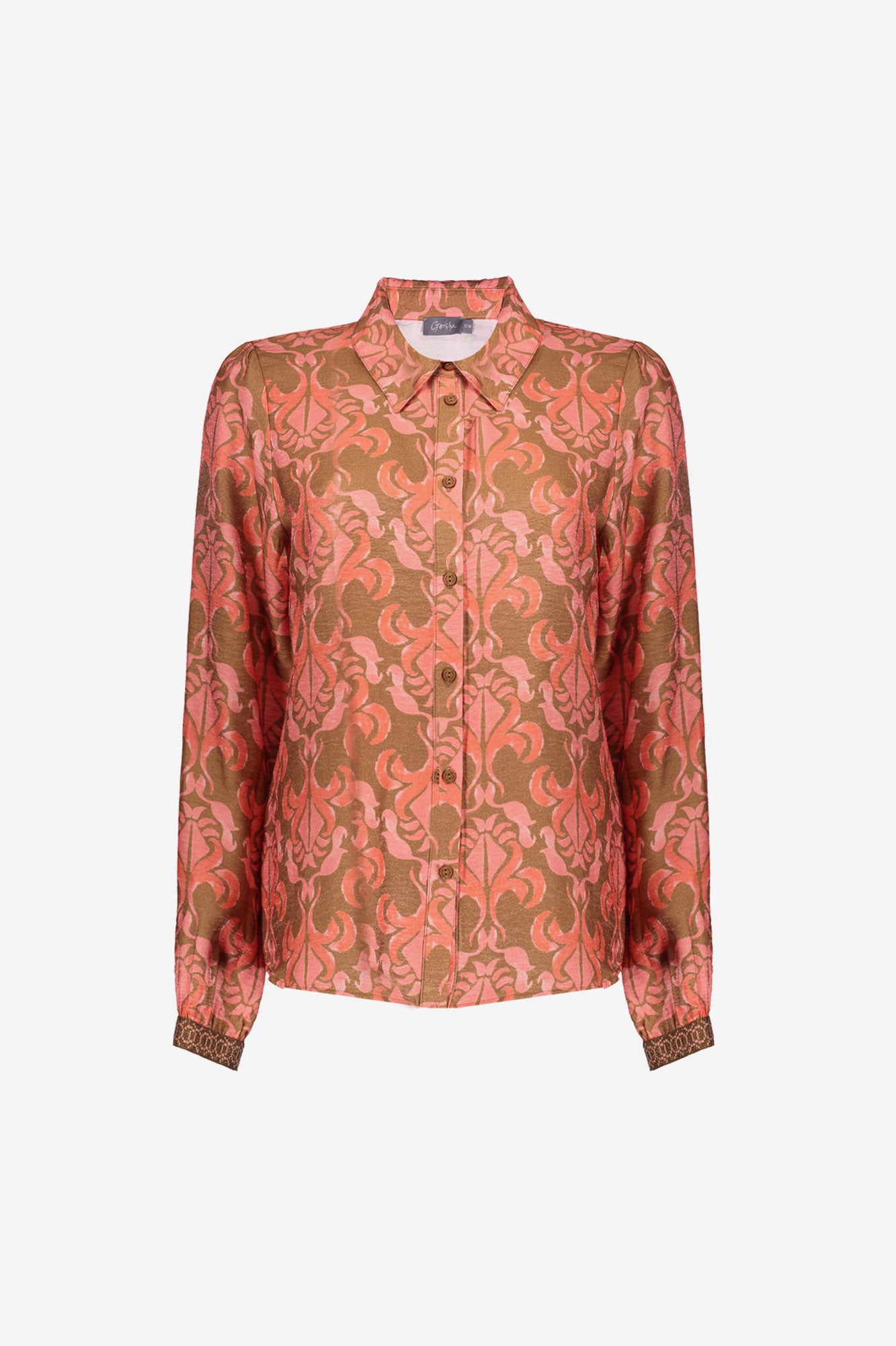 Geisha dames kleurijke blouse met ikatprint