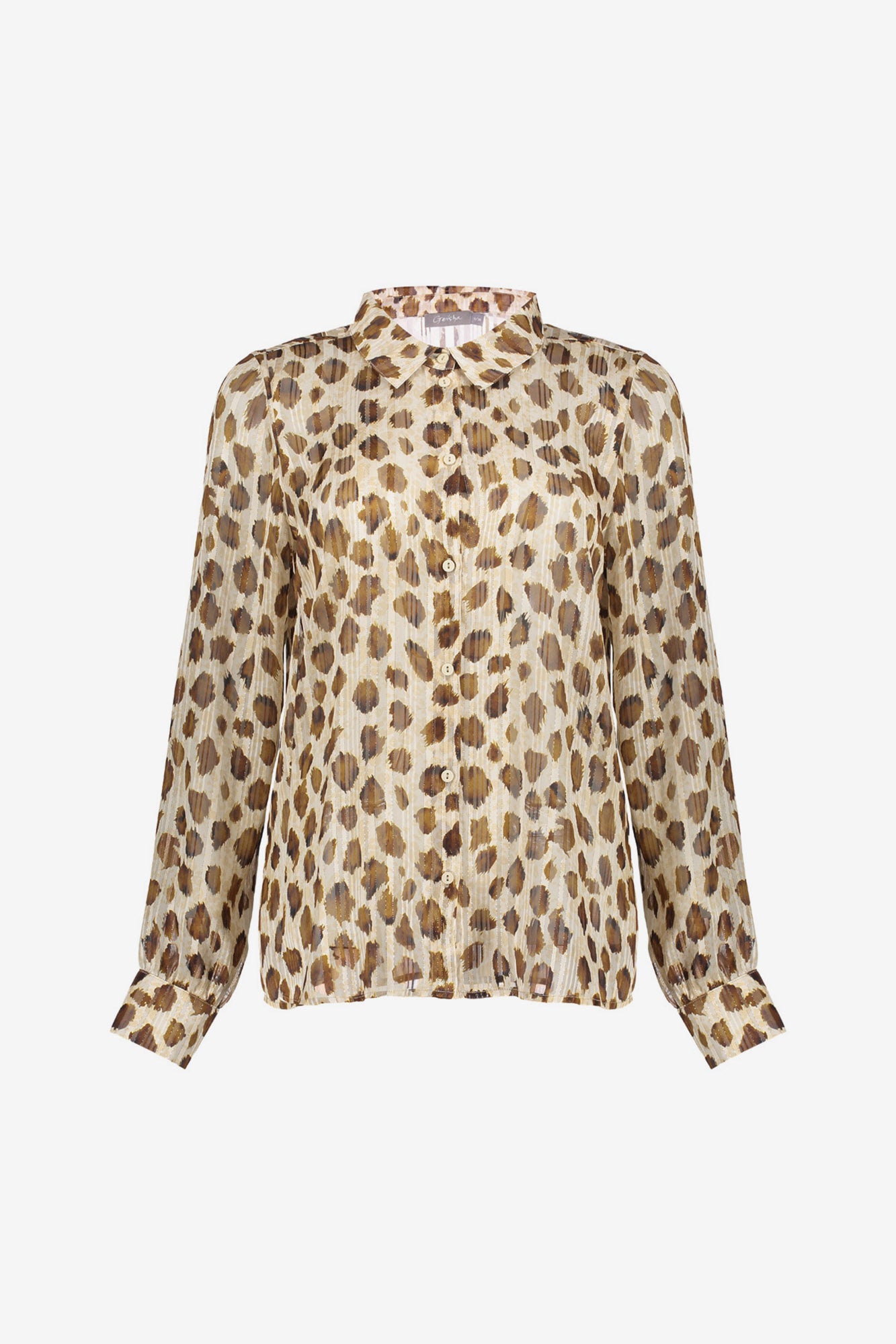 Geisha dames leopard blouse met lurex