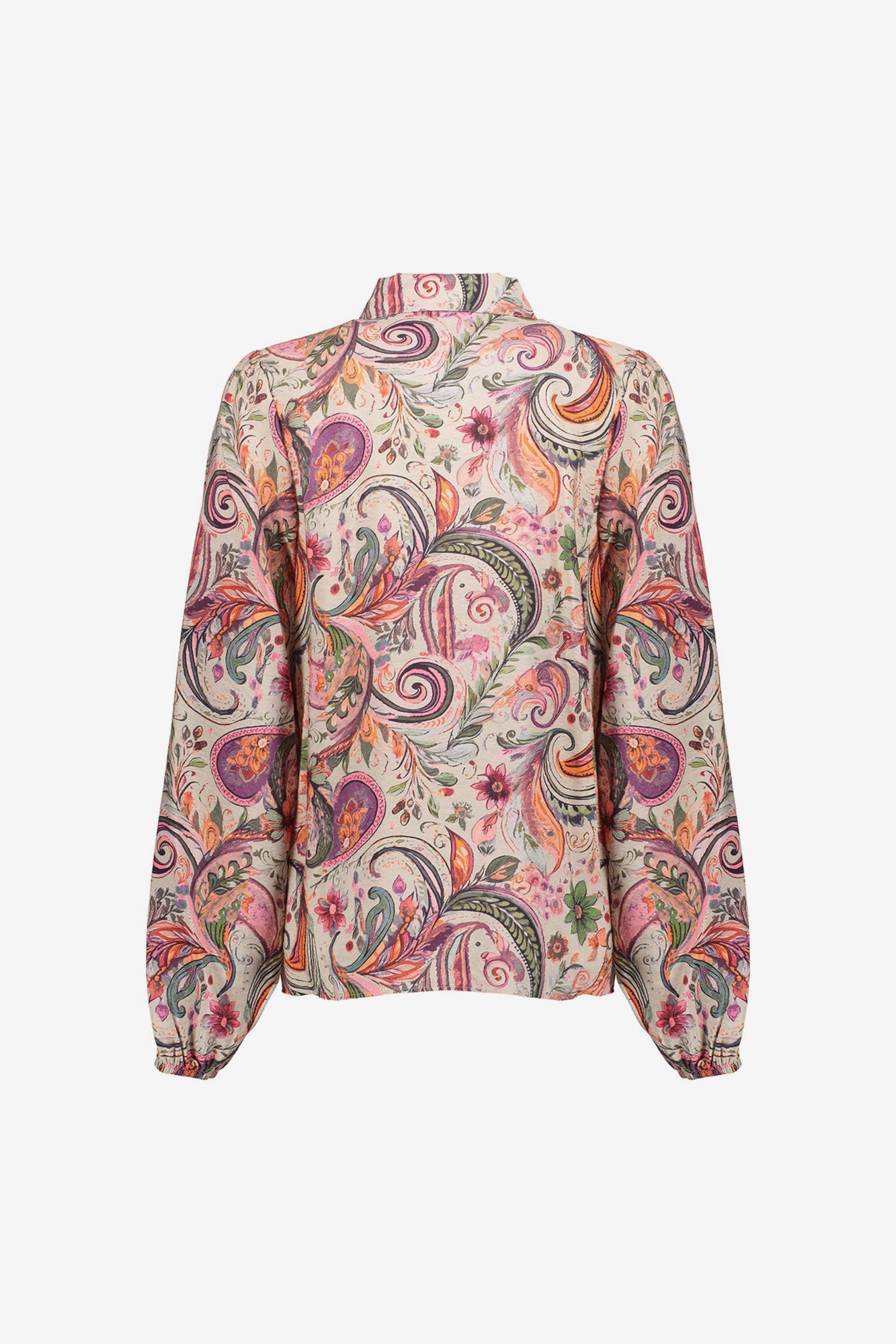 Geisha dames blouse met sierlijke bloemenprint