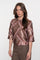Geisha dames top met metallic en fluffy garen