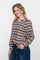 Geisha dames checkered top met verfijnde V-snit