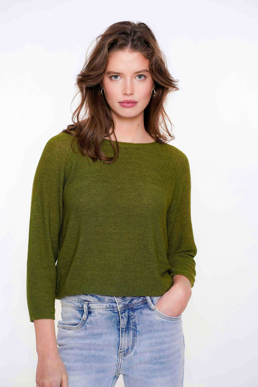 Geisha Fashion dames gebreide crop jumper