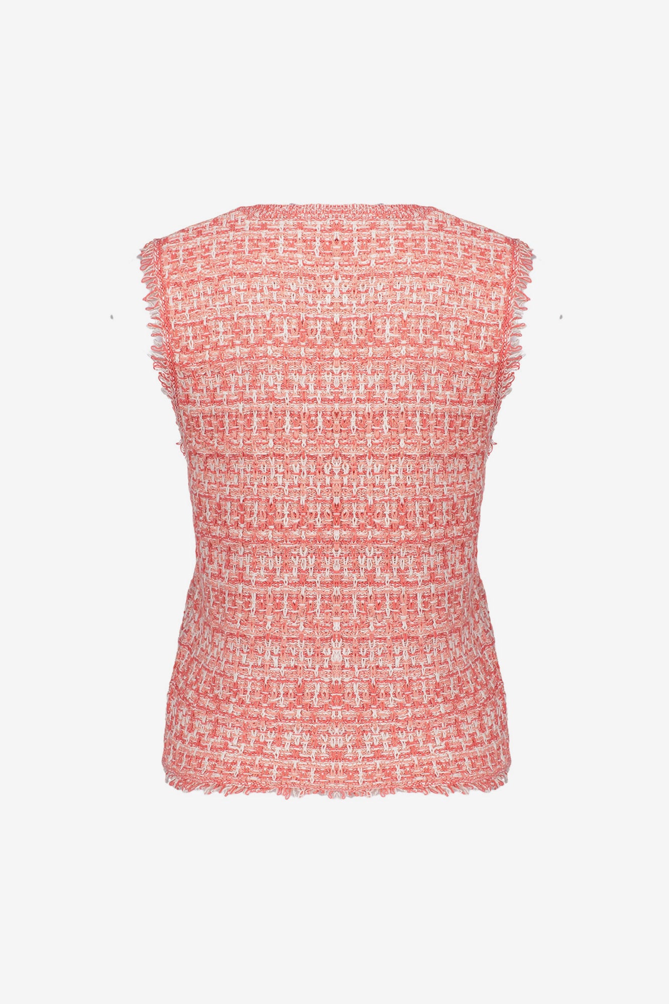 Geisha Fashion dames cropped mouwloze tweed top