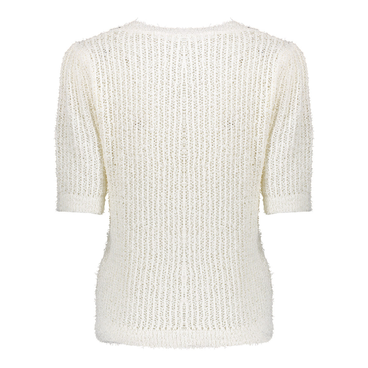 Geisha Fashion dames ribgebreide top korte mouwen
