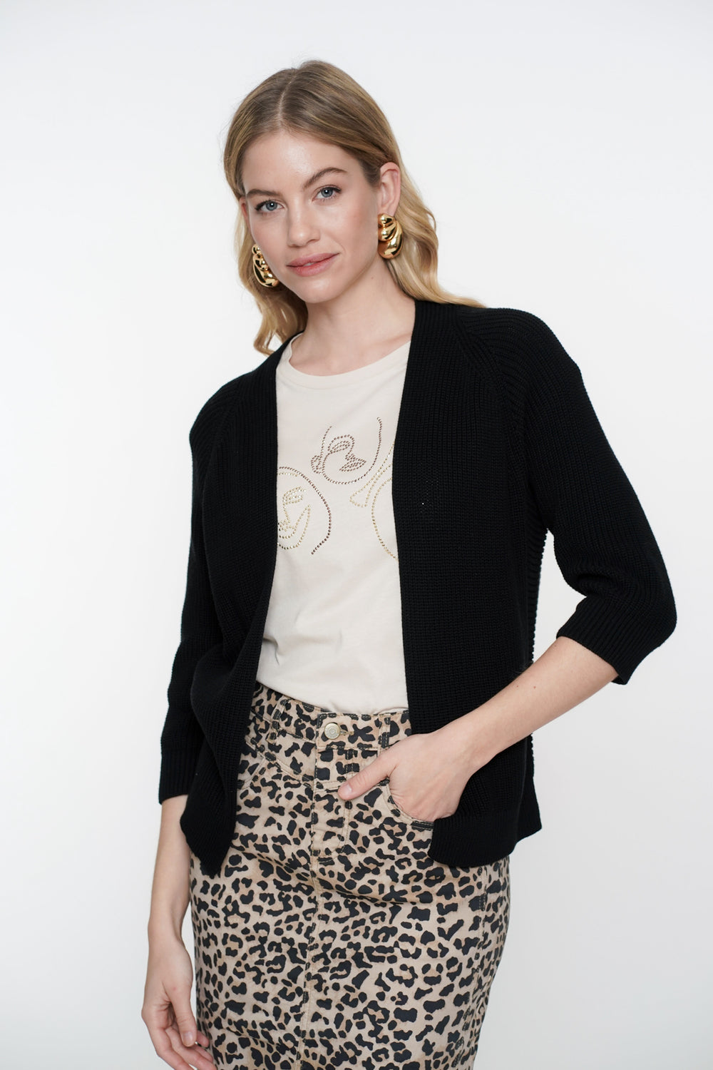 Geisha Fashion effen gebreid vest