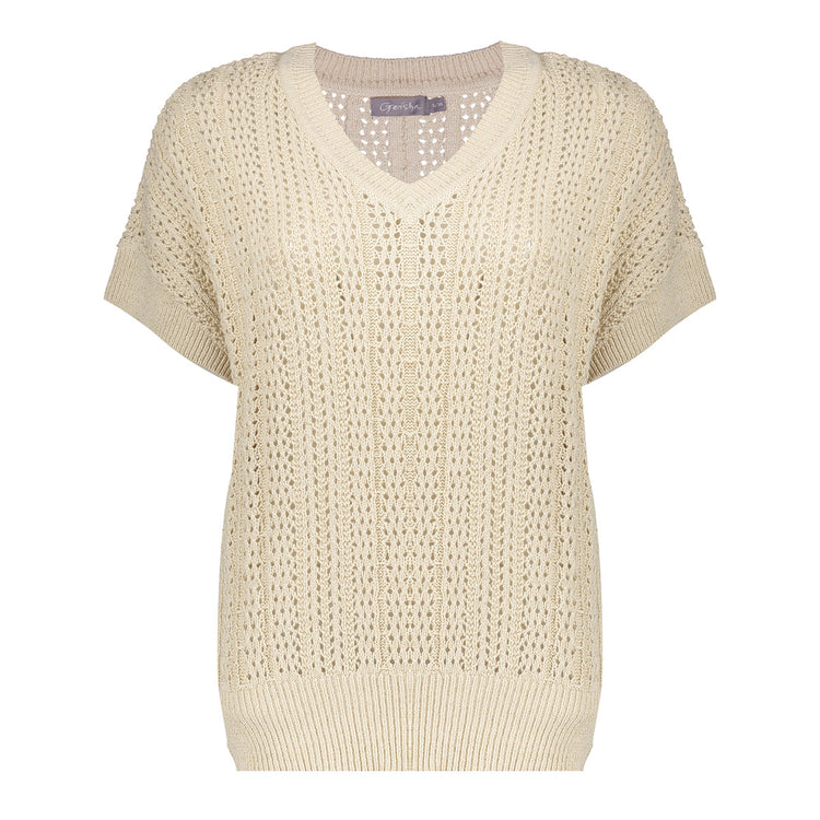 Geisha Fashion dames gebreide spencer met lurex