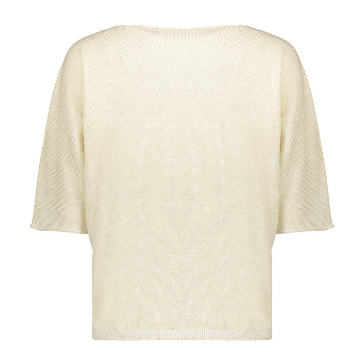 Geisha dames V-hals pullover met 3/4 mouwen en lurex