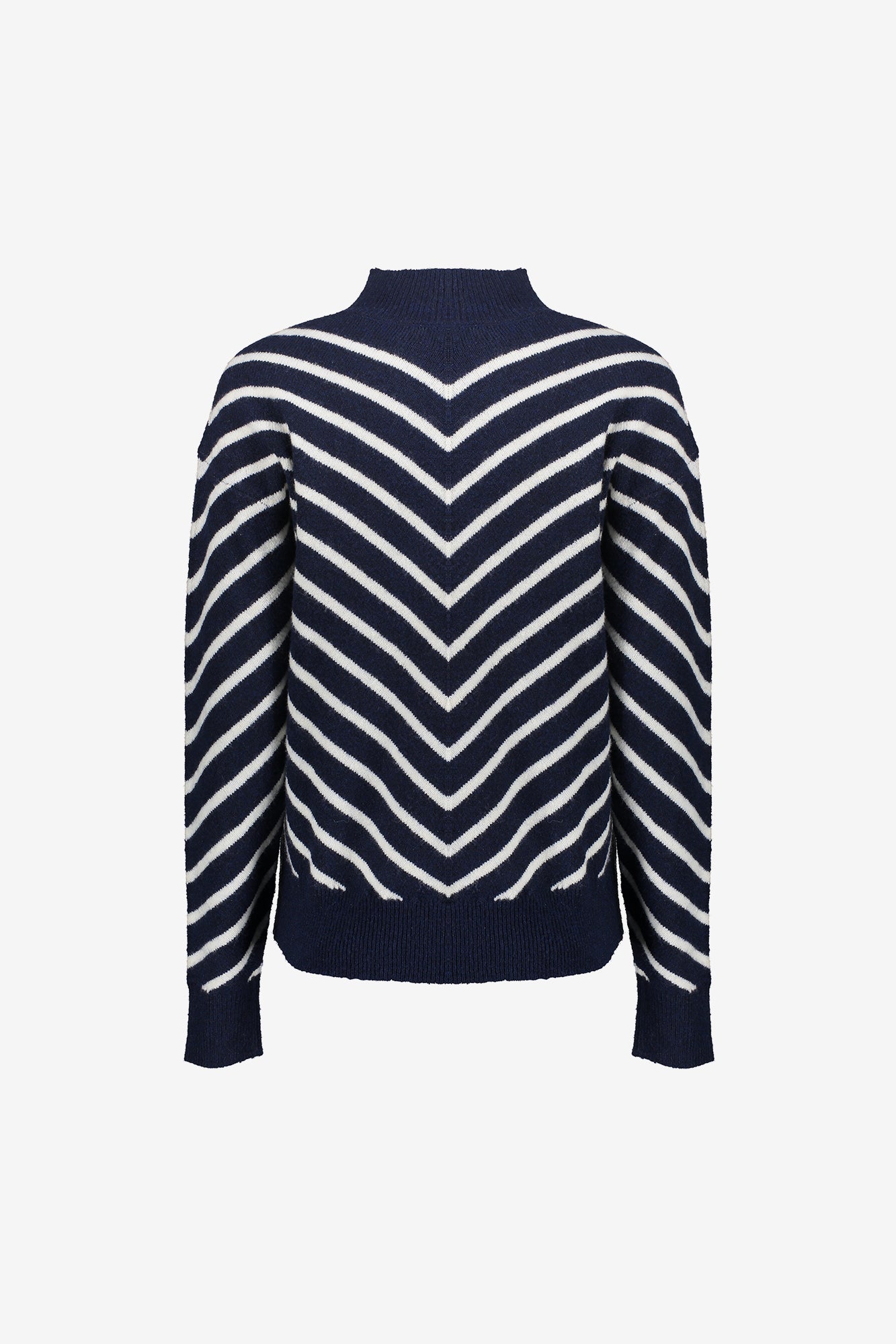 Geisha dames trui met streepdessin en turtleneck