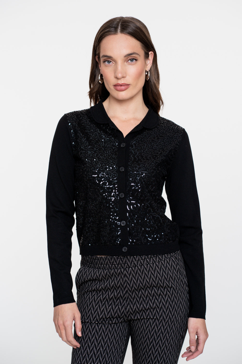 Geisha dames vest met pailletten