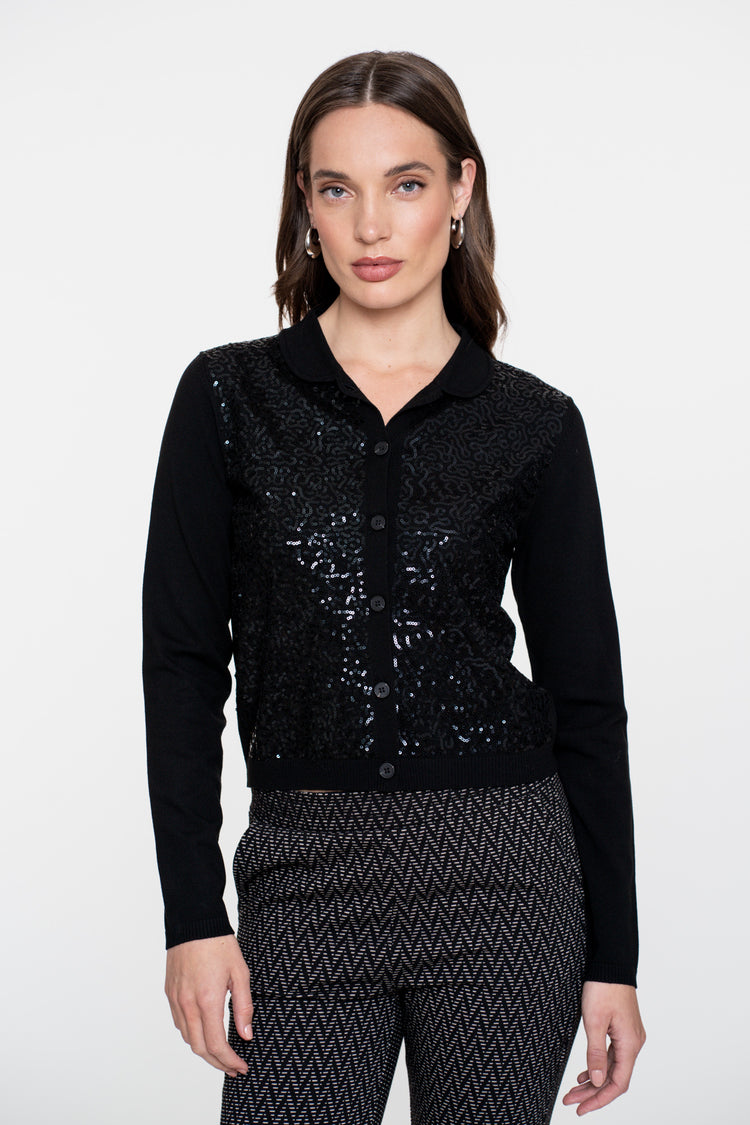 Geisha dames vest met pailletten