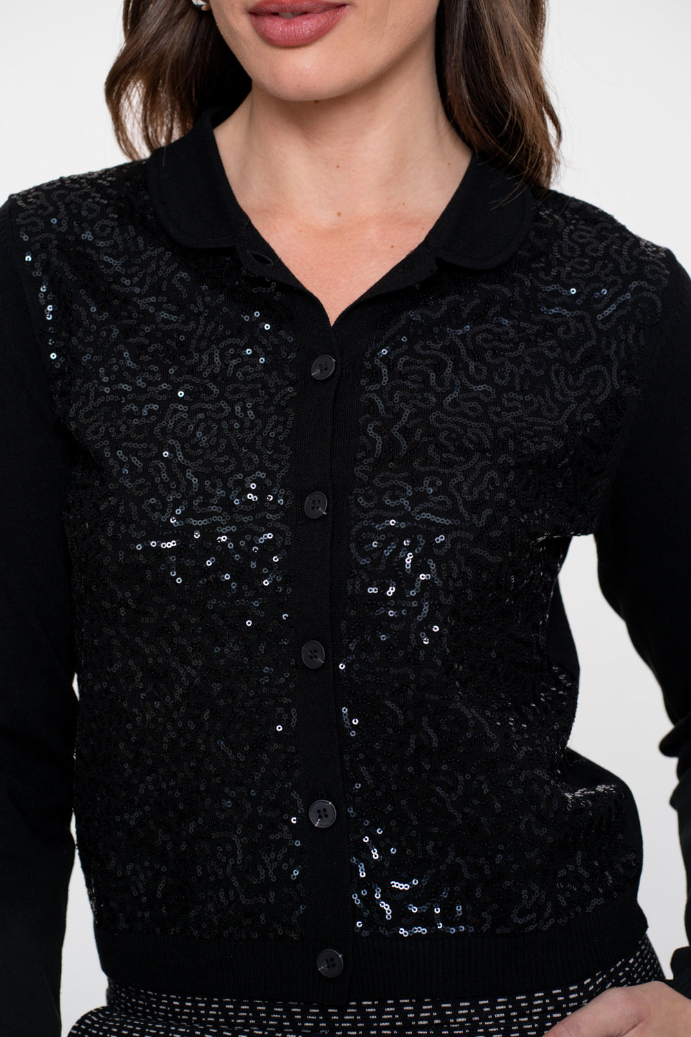 Geisha dames vest met pailletten