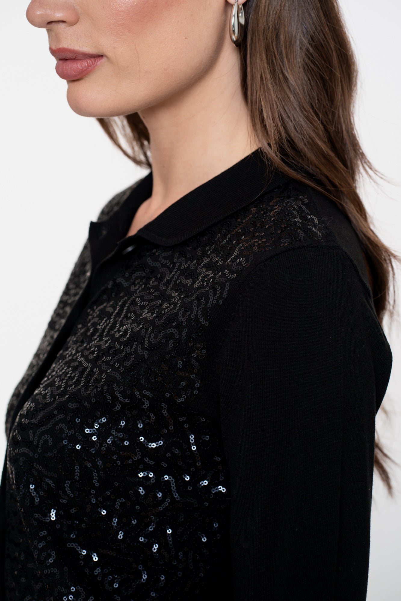 Geisha dames vest met pailletten