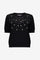 Geisha dames pullover met korte mouwen en parels