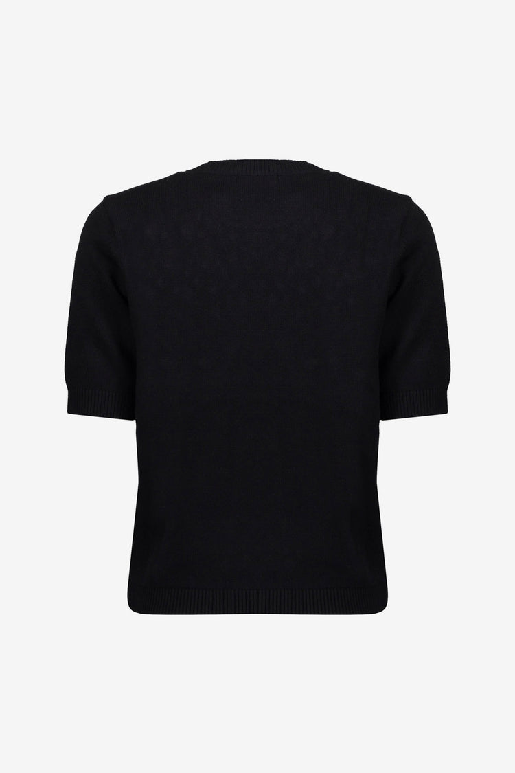 Geisha dames pullover met korte mouwen en parels